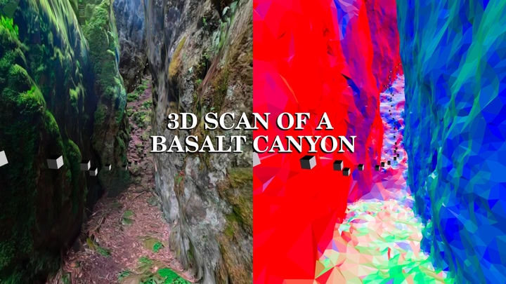 3D scan of a basalt canyon