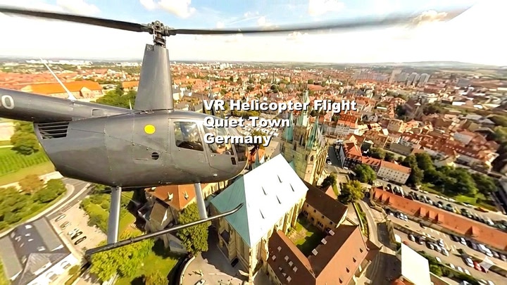 VR Helicopter Flight Quiet Town Germany