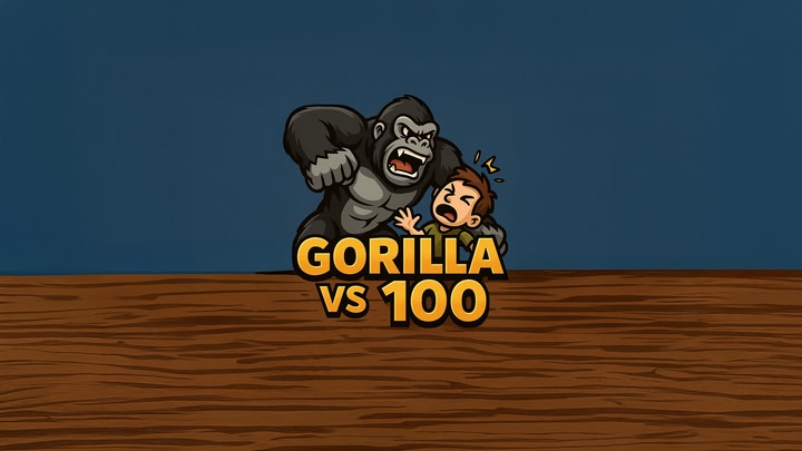 Gorilla vs 100