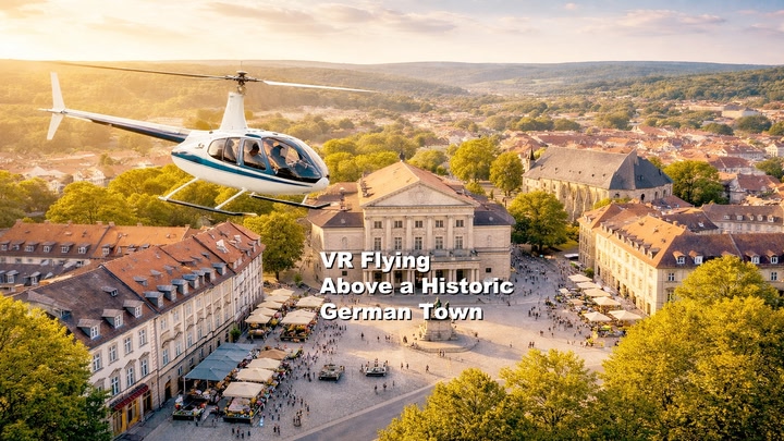 VR Flying Above a Historic German Town