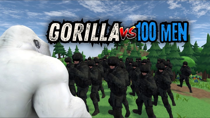 Gorilla vs 100 Men