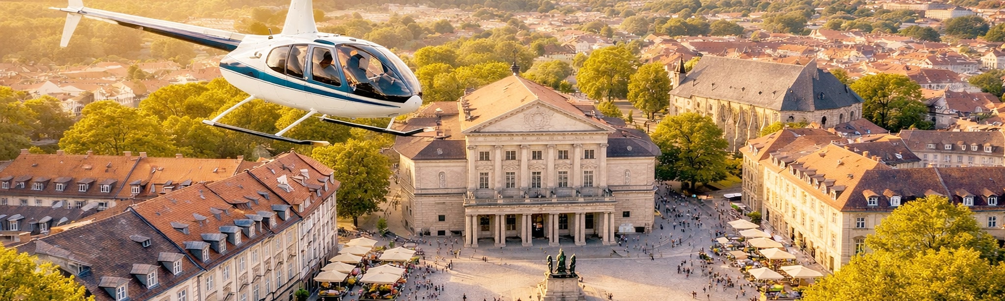 VR Flying Above a Historic German Town