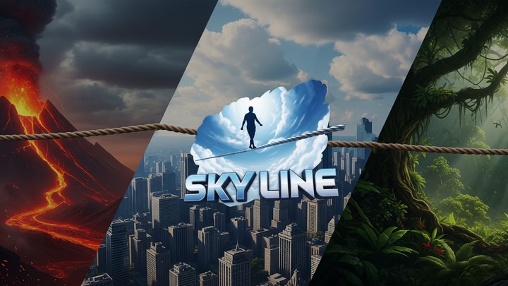 Sky Line - Rope Crossing Game