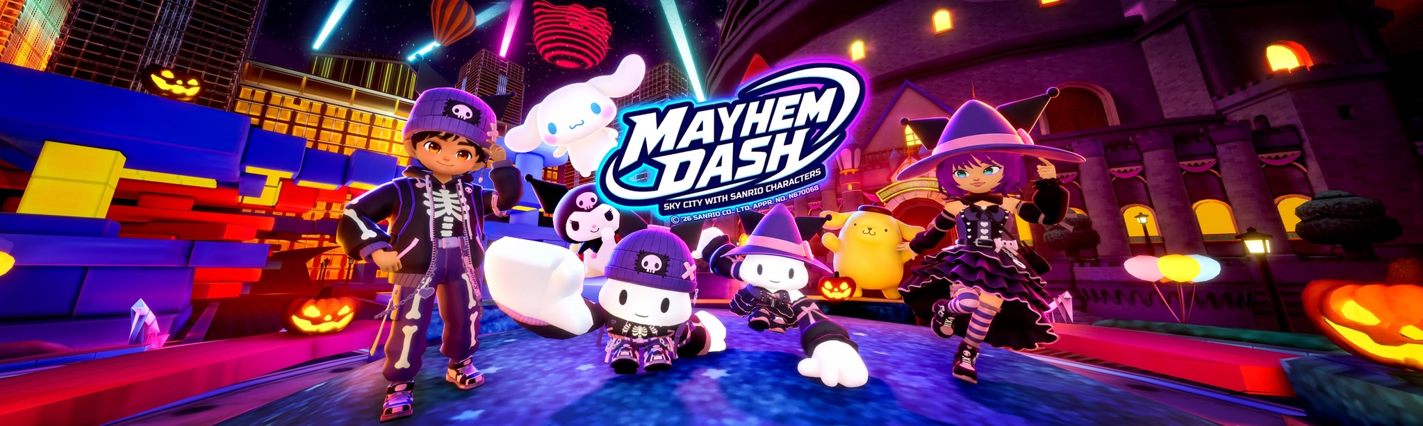 Mayhem Dash with Sanrio characters