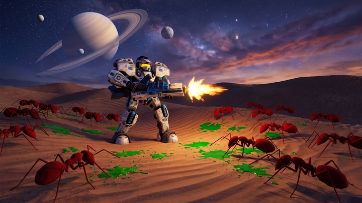 Arcade Shooter: Space Alien Sunrise