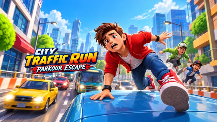 City Traffic Run: Parkour Escape